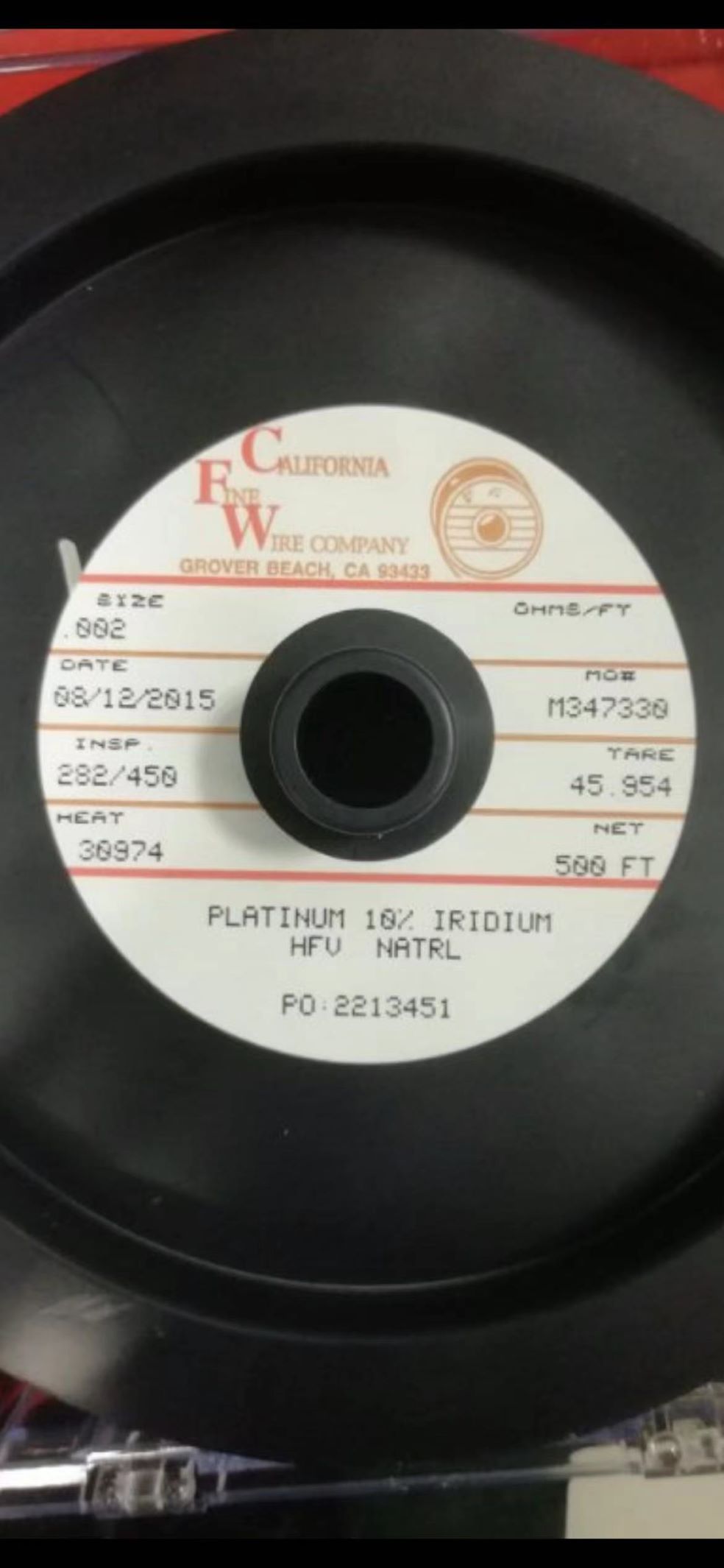 CALIFORNIA FINE WIRE CFWK㞽z 
PI: